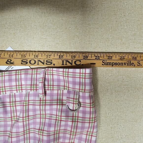 Forever 21+ Womens 1X Pink Plaid Elastic Waist Wide Leg Cargo Academia NWT - Picture 10 of 13